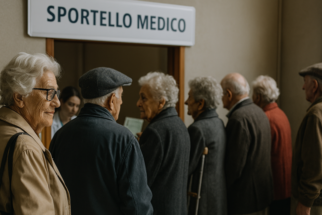 File agli sportelli per una prestazione sanitaria File agli sportelli per una prestazione sanitaria